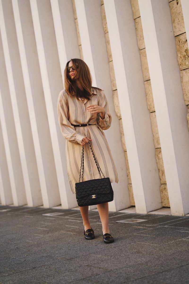 THE BEIGE SHIRTDRESS